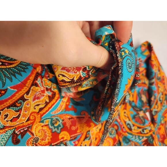 Vintage 80s Ruth Norman Signature Kaftan Style Top Size Medium Shoulder Pads - Picture 9 of 12